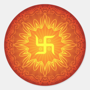 Adesivo Redondo Design decorativo da suástica