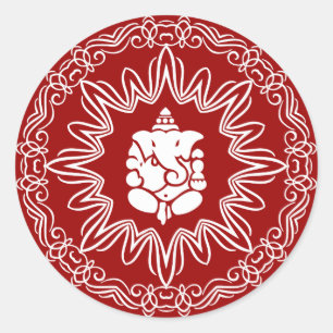 Adesivo Redondo Design decorativo de Ganesha