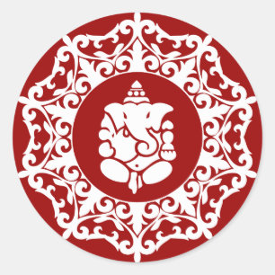 Adesivo Redondo Design Decorativo Ganesha