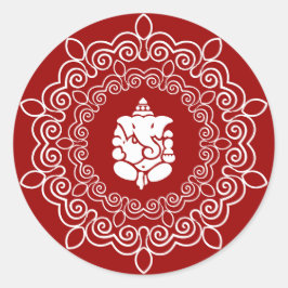 Adesivo Redondo Design Decorativo Ganesha