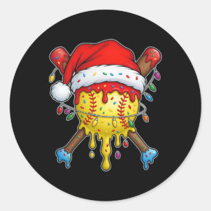 Adesivo Redondo Design Desportivo de Natal para Homens Rapazes Nat