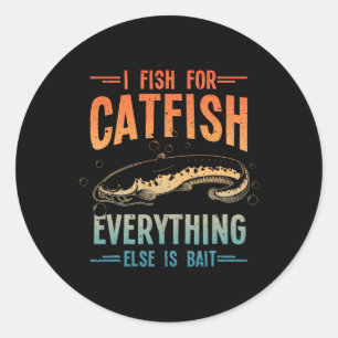 Adesivo Redondo Design Divertido de Catfishing para Homens Mulhere