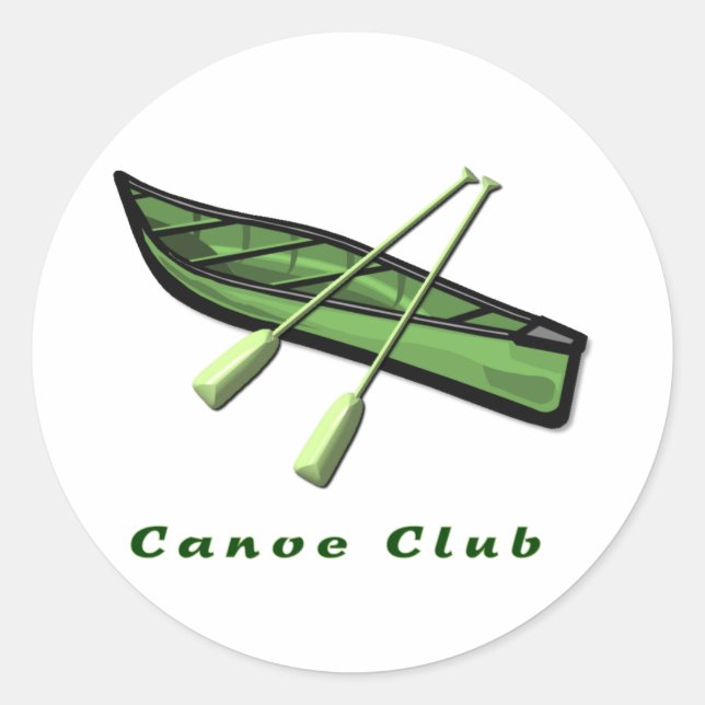Adesivo Redondo Design do Canoe Club (Frente)