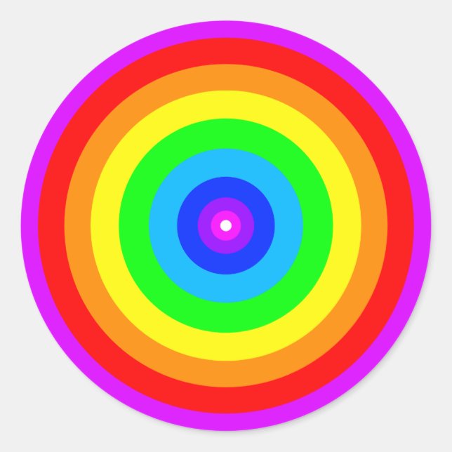 Adesivo Redondo Design do círculo arco-íris-40686 (Frente)