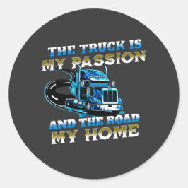 Adesivo Redondo Design do driver doméstico de paixão de caminhões