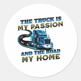 Adesivo Redondo Design do driver doméstico de paixão de caminhões
