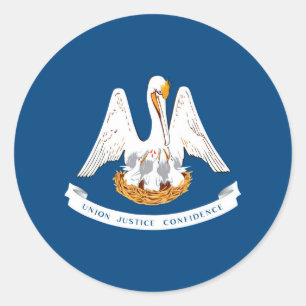 Adesivo Redondo Design do Estado da Louisiana