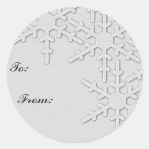 Adesivo Redondo Design do floco de neve da faísca