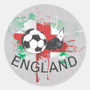Adesivo Redondo Design do grampo do futebol e do futebol de