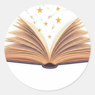 Adesivo Redondo Design do Magical Book Sticker