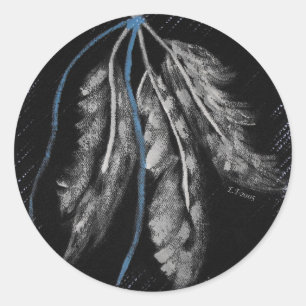 Adesivo Redondo Design do nativo americano