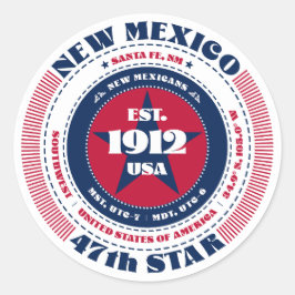 Adesivo Redondo Design do Novo Círculo do México Patriótico