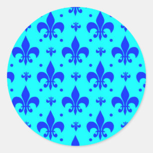 Adesivo Redondo Design do padrão Fleur-de-lis