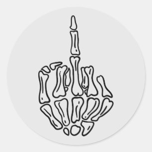Adesivo Redondo Design do Skeleton Halloween Sticker