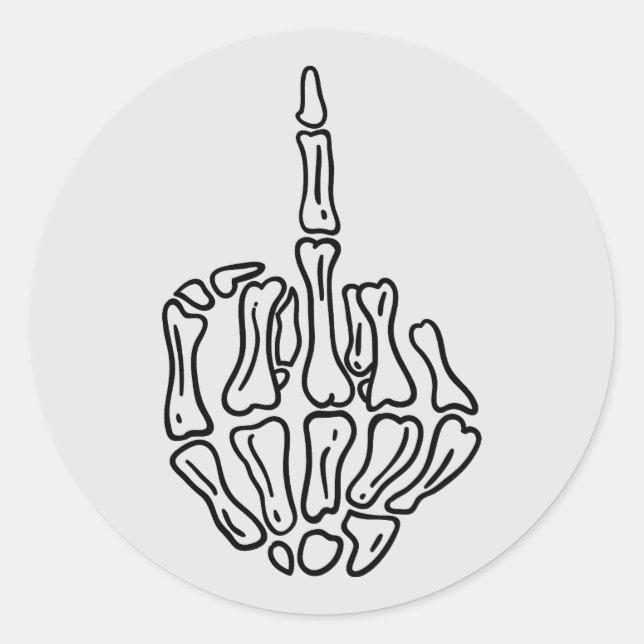 Adesivo Redondo Design do Skeleton Halloween Sticker (Frente)