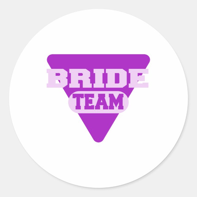 Adesivo Redondo Design do Team Bride (Frente)