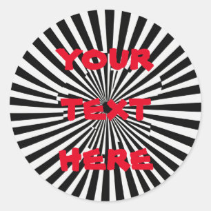 Adesivo Redondo Design do Túnel de Illusão Óptica - Furo com risca