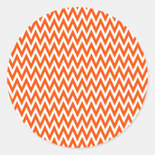 Adesivo Redondo Design elegante Vermillion de Chevron