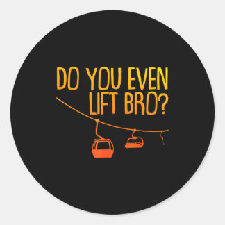 Adesivo Redondo Design engraçado de esqui e snowboard para homens 