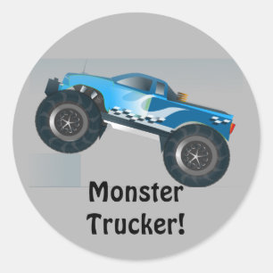 Adesivo Redondo Design enorme do Estrada-amante do monster truck