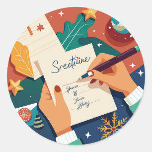 Adesivo Redondo design-espalhado-a-festibilidade-após-vibrante