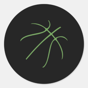 Adesivo Redondo Design Esportivo Fofo com Cor Verde