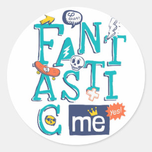 Adesivo Redondo Design Fantástico Me Round Sticker