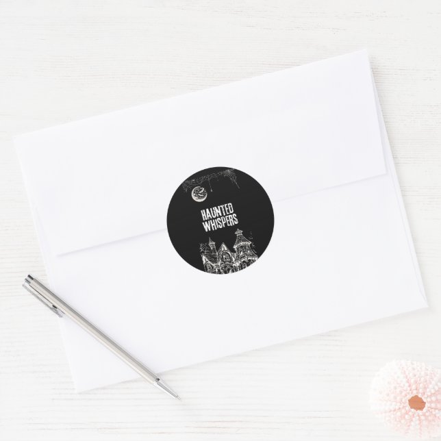 Adesivo Redondo Design Feliz Halloween (Envelope)