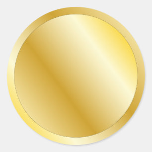 Adesivo Redondo Design festivo dourado