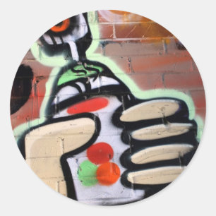 Adesivo Redondo design funky dos grafites
