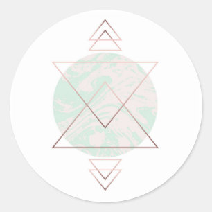 Adesivo Redondo Design geométrico da arte abstracta