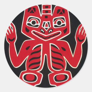Adesivo Redondo Design geral do ~ Alaska do Haida