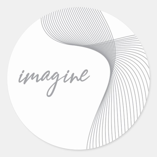 Adesivo Redondo Design gráfico moderno, simples e elegante da Imag (Frente)
