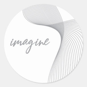 Adesivo Redondo design gráfico moderno, simples, elegante do Imag