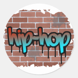 Adesivo Redondo design grafite hip hop