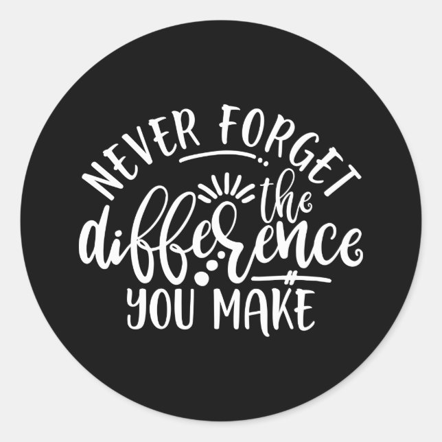 Adesivo Redondo Design Ideia de Apreciação do Professor (Frente)