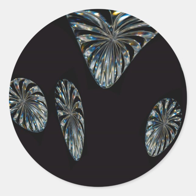 Adesivo Redondo Design irlandês - The Crystal Collection (Frente)