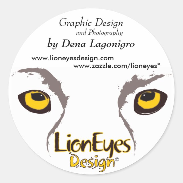 Adesivo Redondo Design LionEyes (Frente)