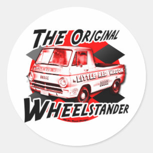 Adesivo Redondo design Little Red Wagon