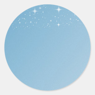 Adesivo Redondo design mínimo de estrelas azuis Modelos vazio