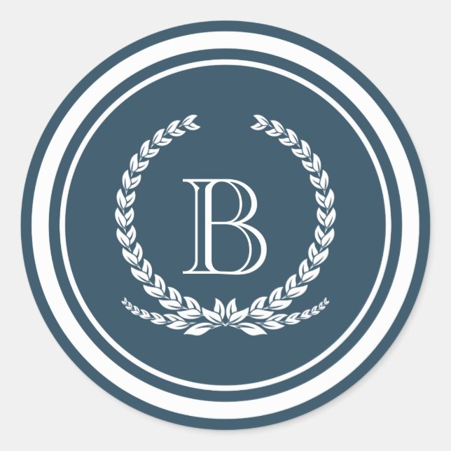 Adesivo Redondo Design Monograma (Frente)