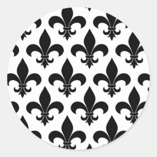 Adesivo Redondo Design parisiense do teste padrão francês da flo