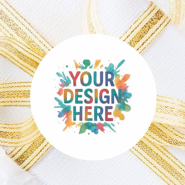 Adesivo Redondo Design personalizado DIY (Criador carregado)