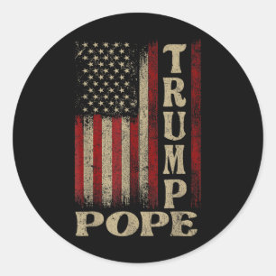 Adesivo Redondo Design Pope Trump Tee