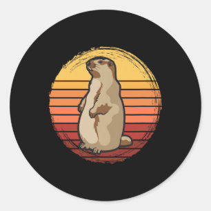 Adesivo Redondo Design Pôr do Sol da Marmota Para Amantes de Marmo