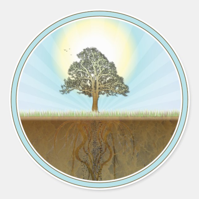 Adesivo Redondo design primavera (Frente)