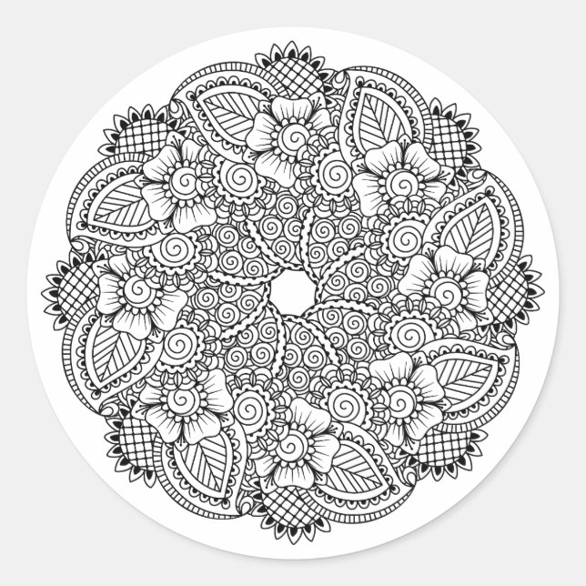 Adesivo Redondo Design redondo inspirado (Frente)