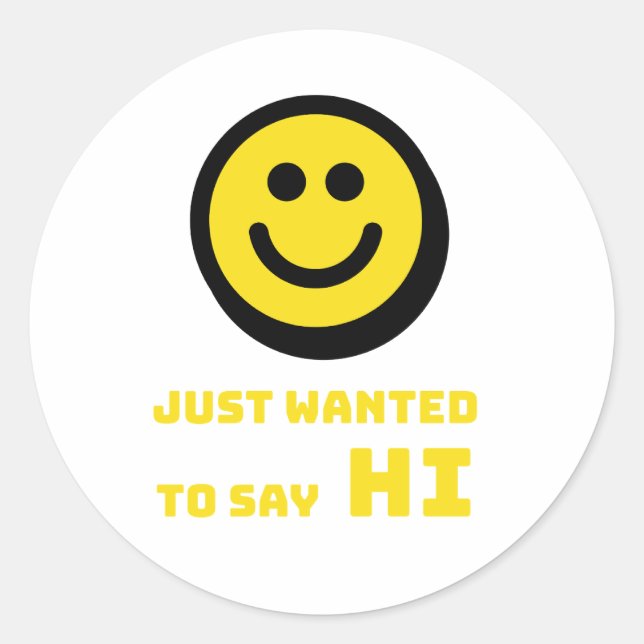 Adesivo Redondo Design sorridente (Frente)