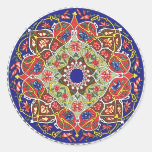 Adesivo Redondo Design Tadjik Antigo