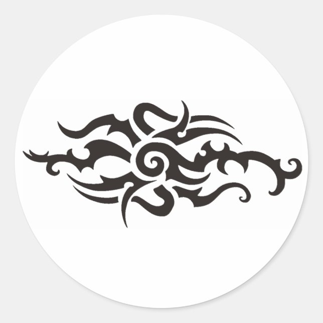 Adesivo Redondo Design Tribal (Frente)